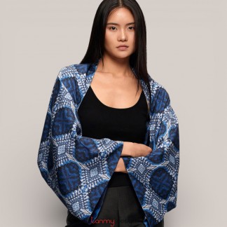 Blue digital scarf ( 2 sides )